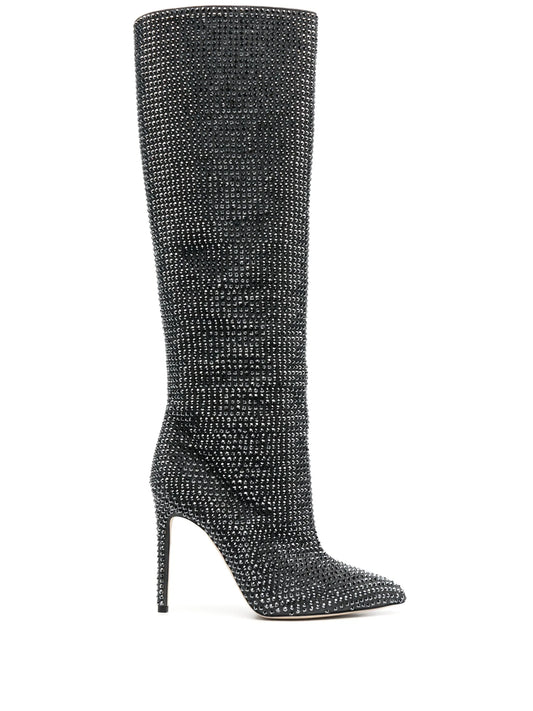 Bottes Haute-Couture Strass – Talon Aiguille & Bout Pointu
