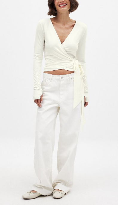 Top cache-coeur en maille