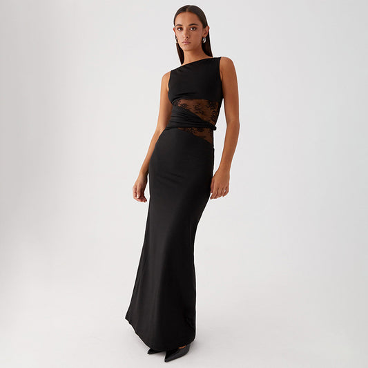 Robe Longue Asymétrique à Découpes