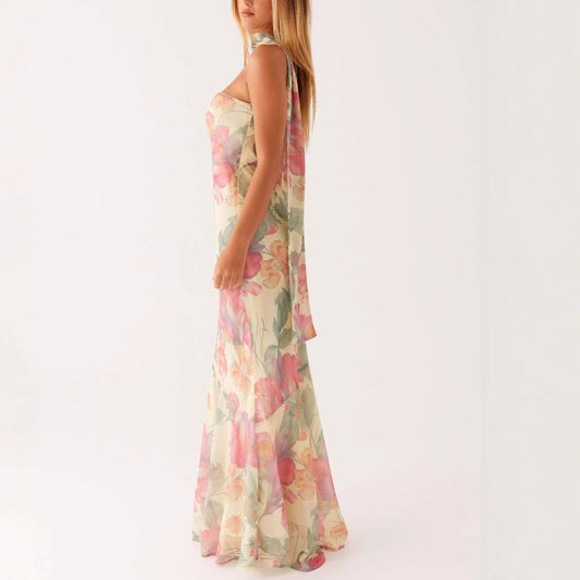 Robe Longue Fleurie Pastel