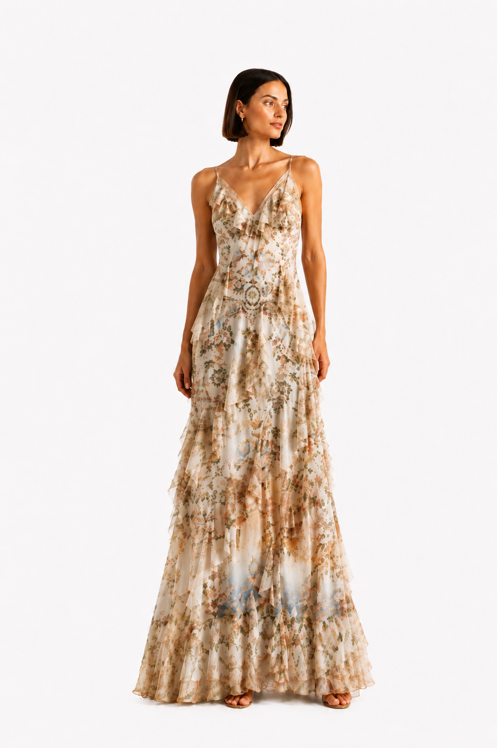 Robe Longue Fleurie Dos Nu