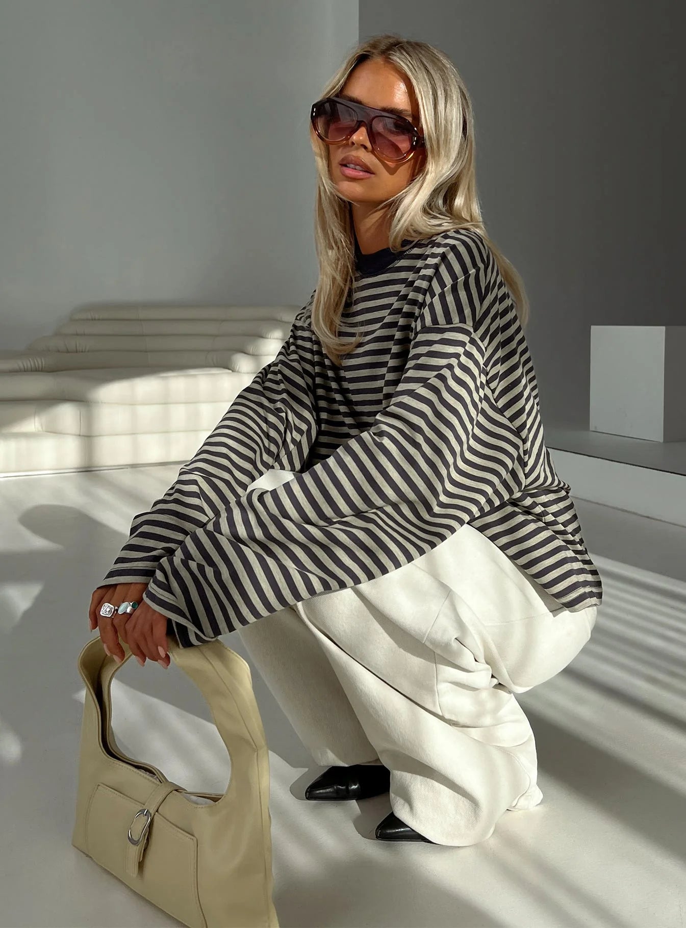 Pull Oversize à Rayures