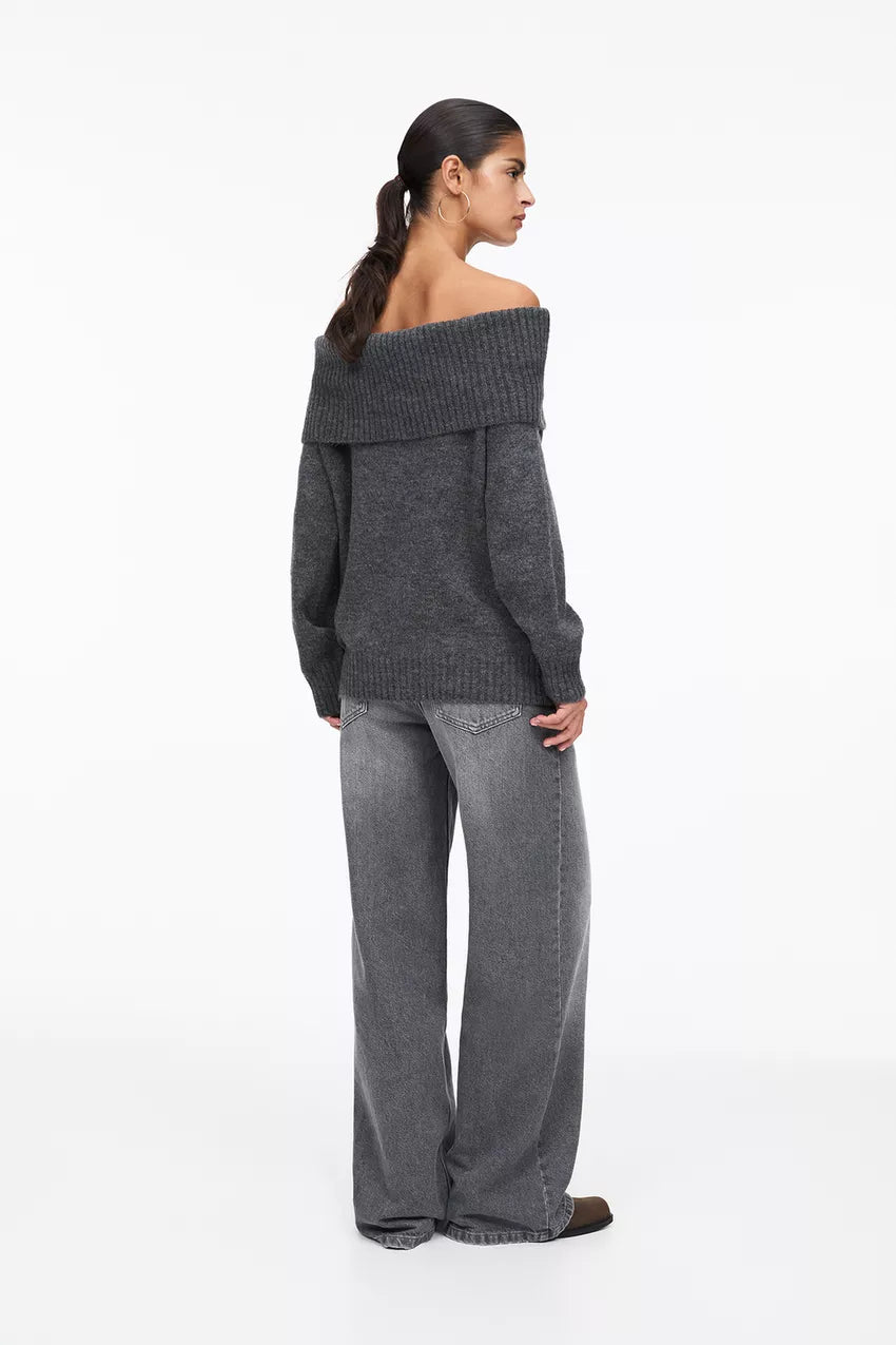 Pull Femme – Col Bardot Épaules Dénudées