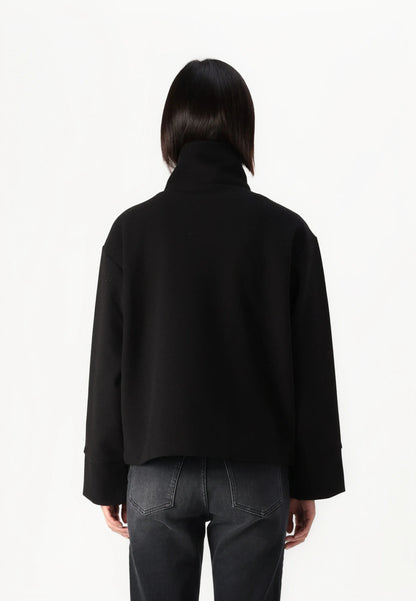 Manteau court à col montant