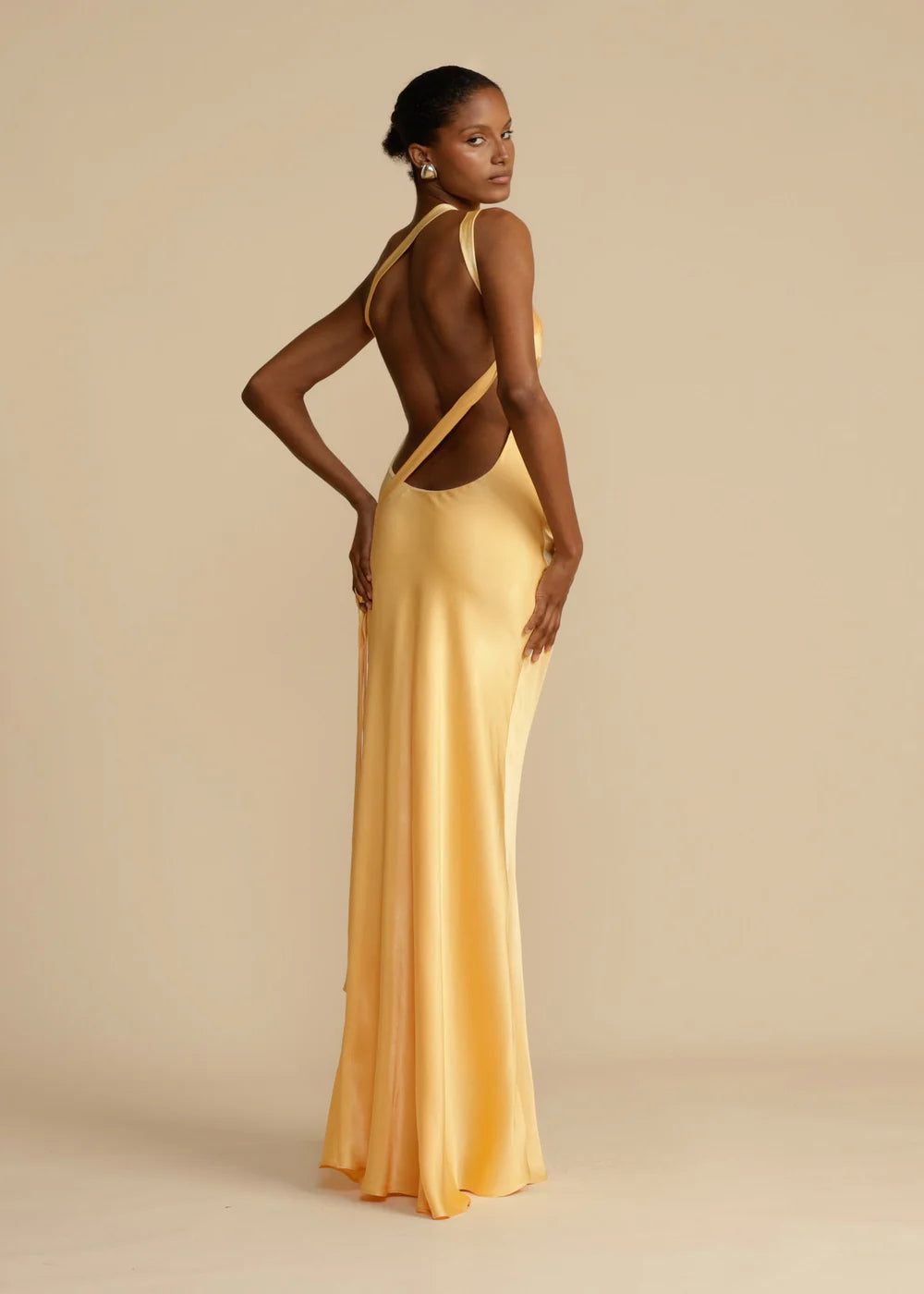 Robe Longue Satinée Femme