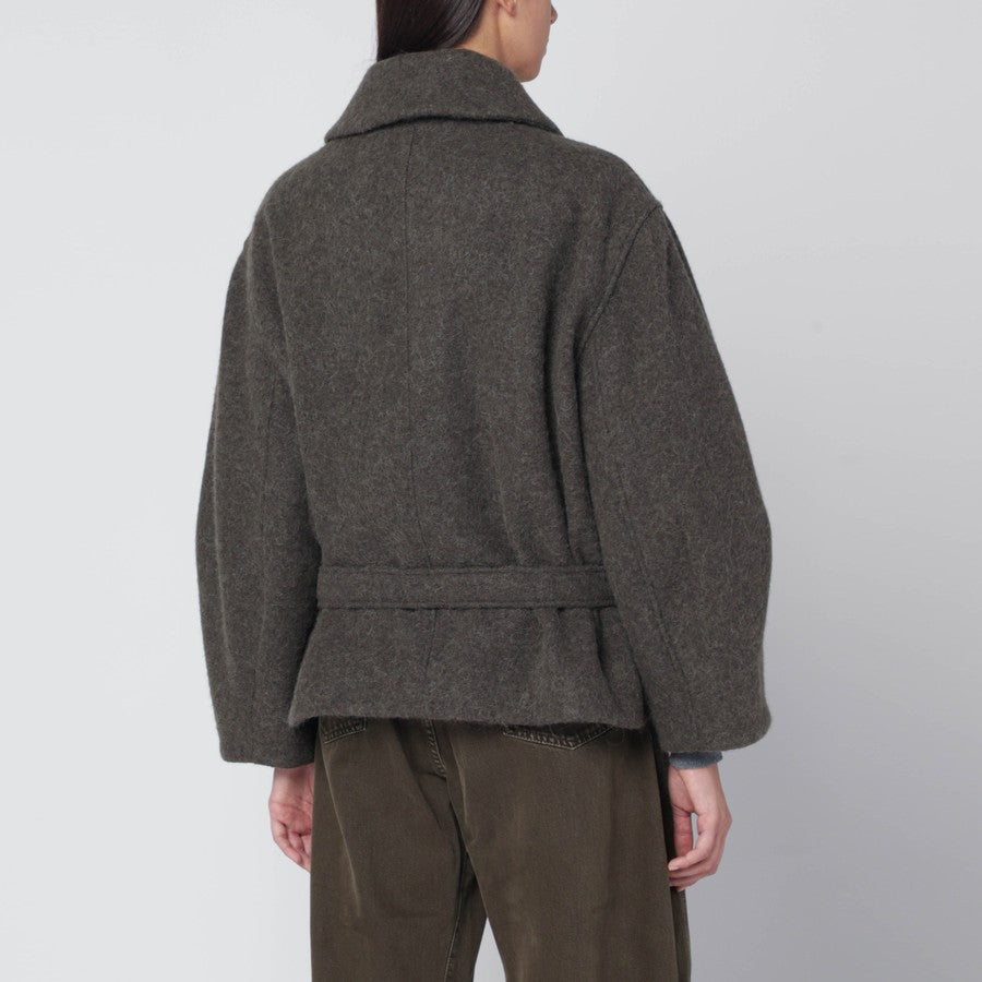 Manteau Court en Laine Style Old Money avec Col Revers