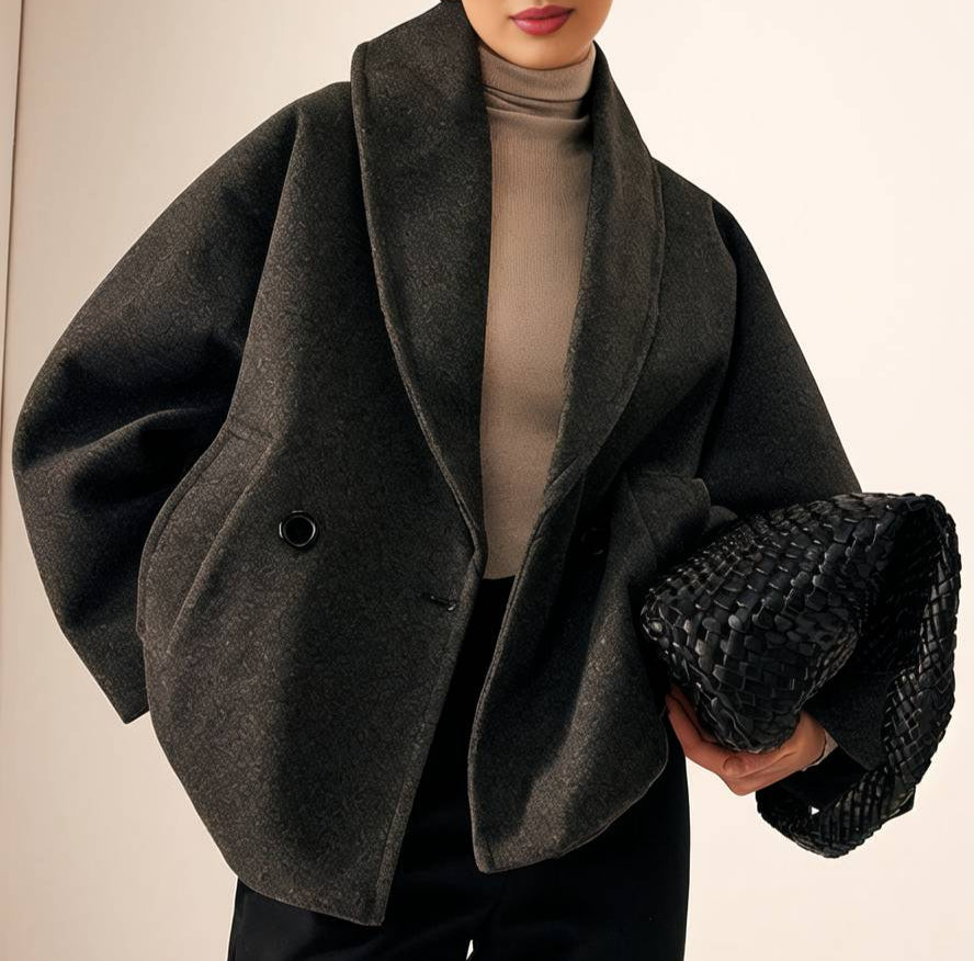 Manteau oversize à col large