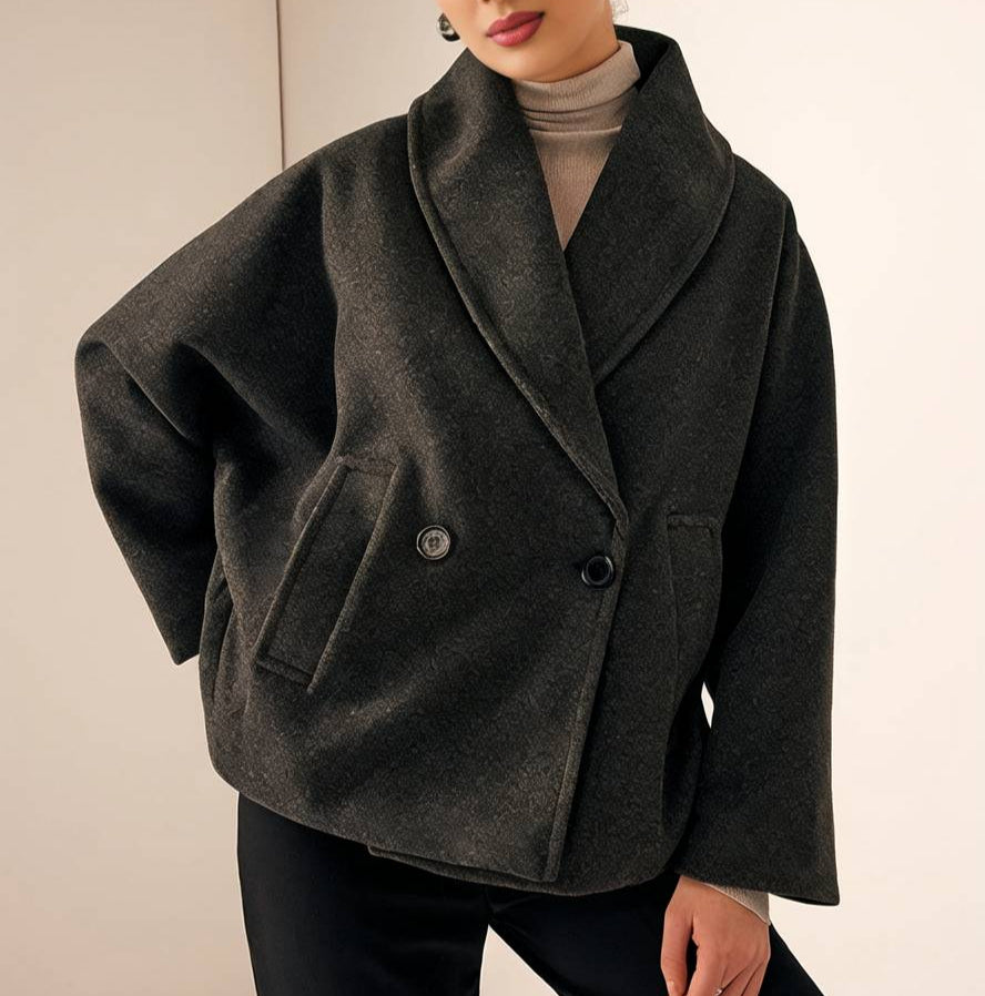 Manteau oversize à col large