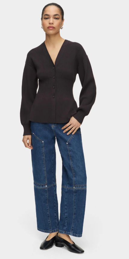 Gilet en maille taille basse