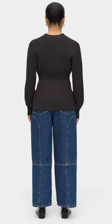 Gilet en maille taille basse