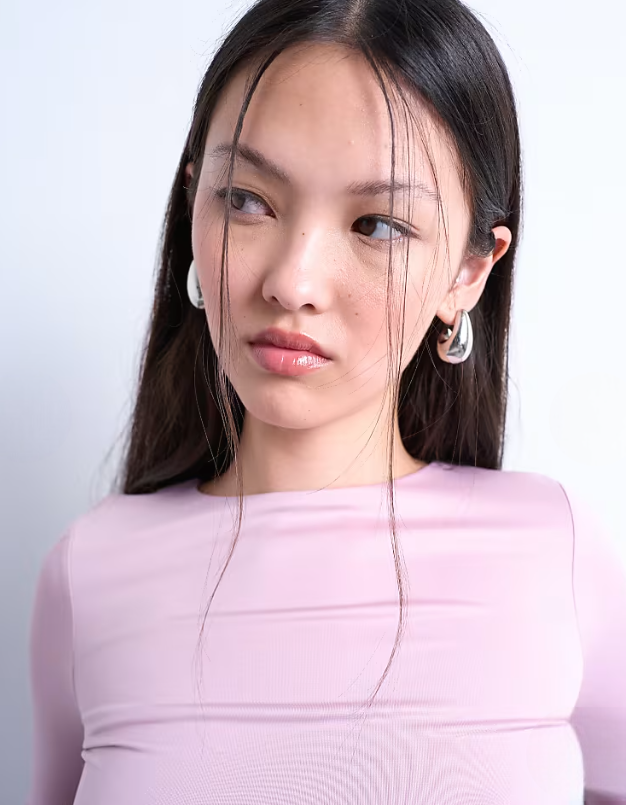 Top à longues manches rose