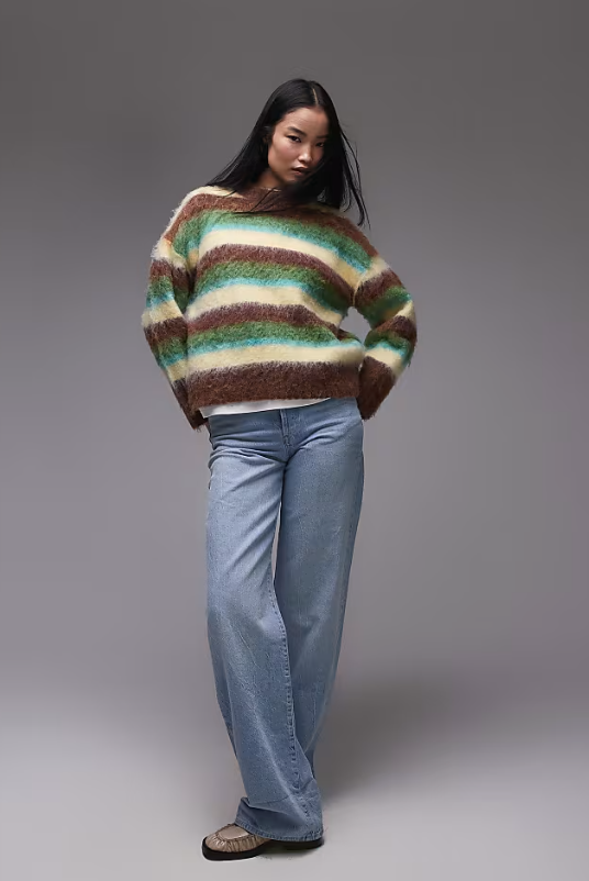 Pull à col rond coloré