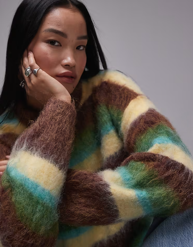 Pull à col rond coloré