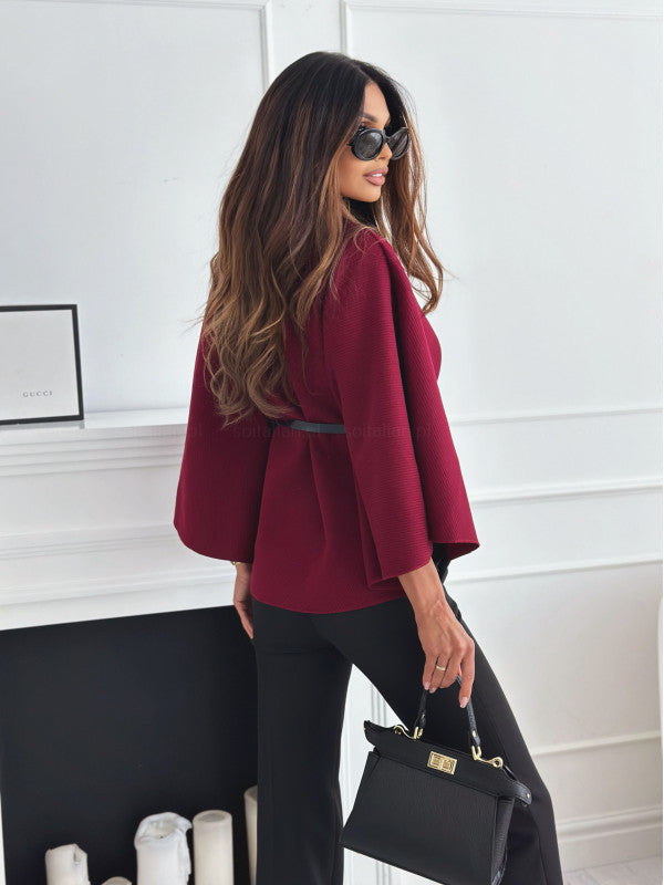 Manteau poncho en laine