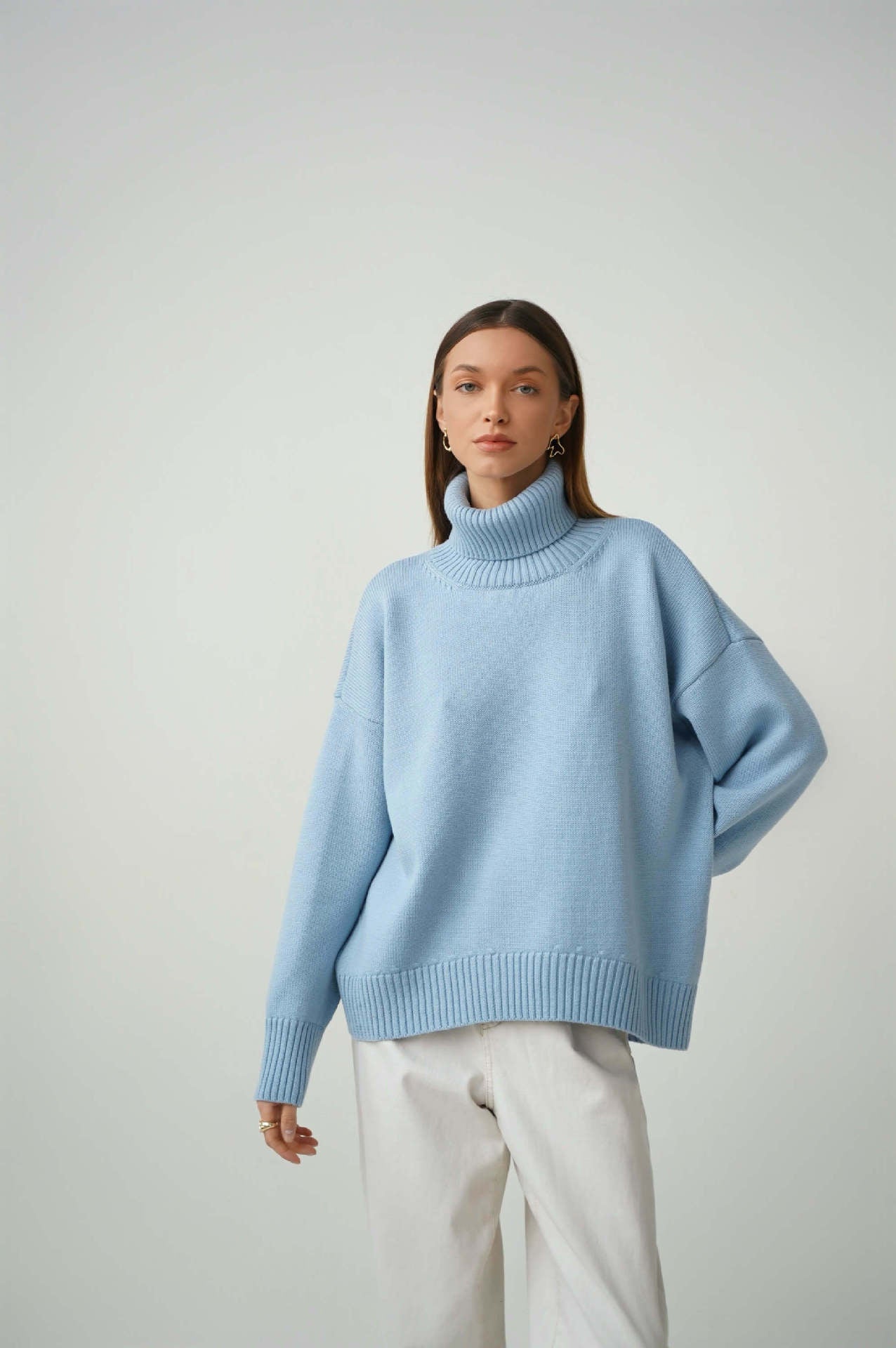 Pull Col Roulé Femme