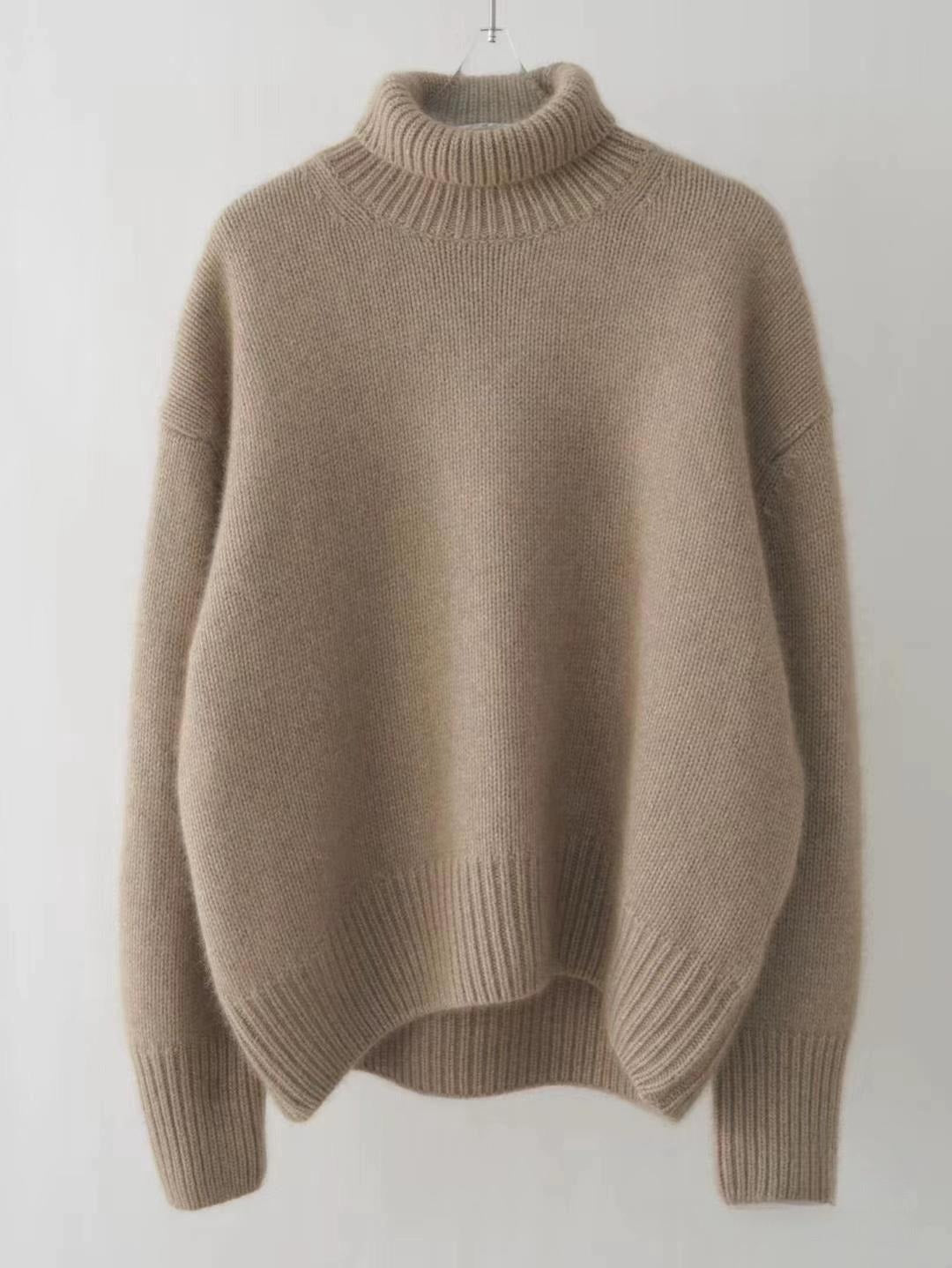 Pull Col Roulé Femme – Maille Épaisse
