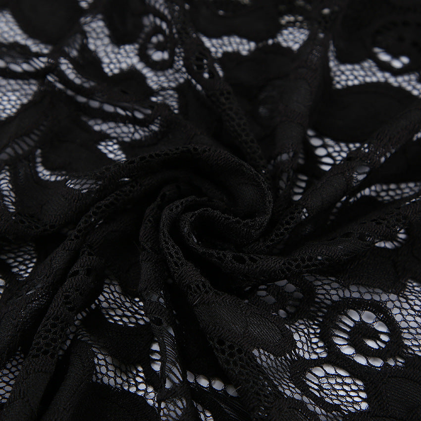 Robe Jacquard en Dentelle