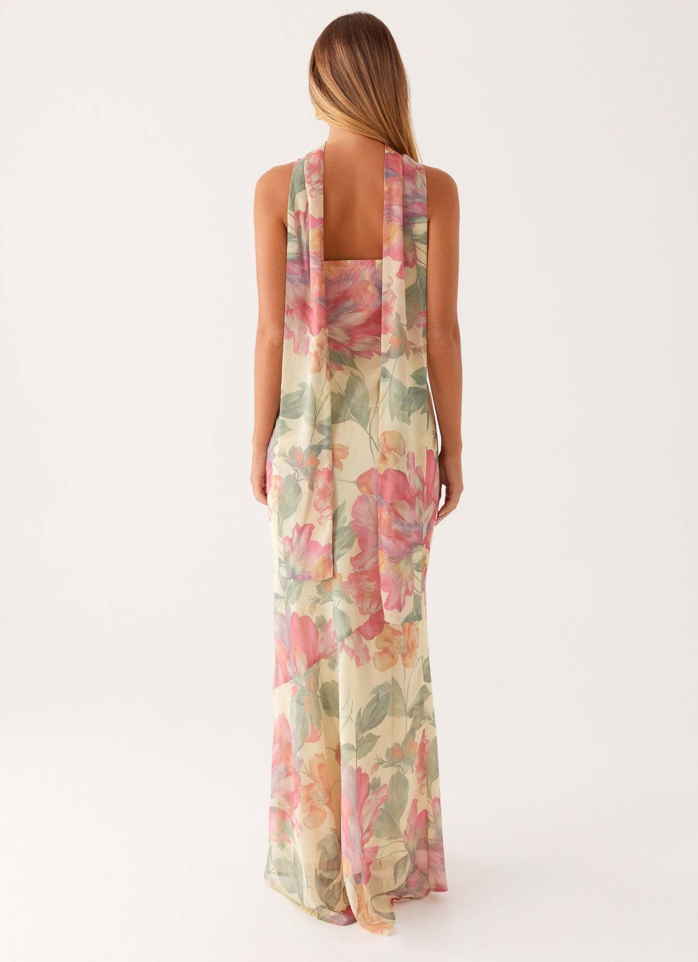Robe Longue Fleurie Pastel