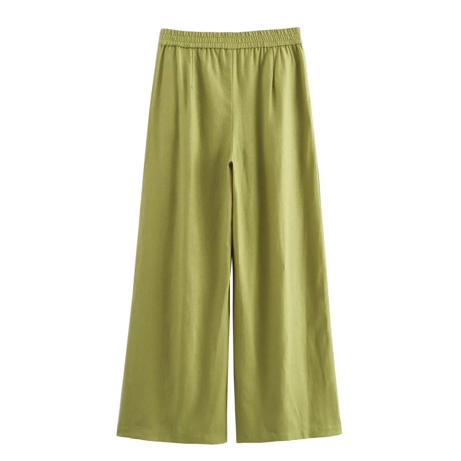 Foreign Trade List! Spring New Casual Thin Loose Linen Shirt Elastic Straight Trousers Suit 2157045