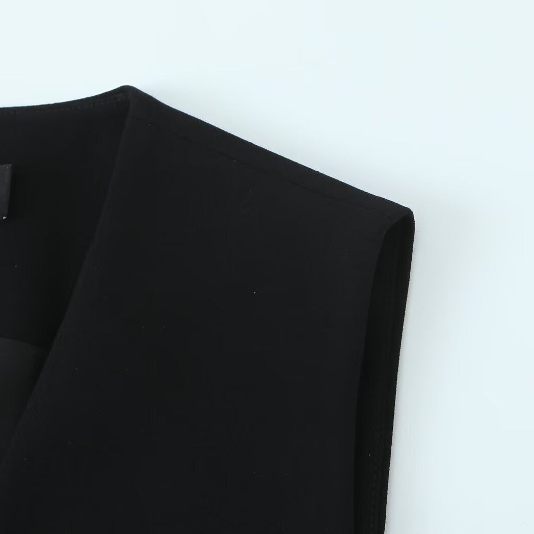 Gilets asymétrique sans manche et Pantalon large
