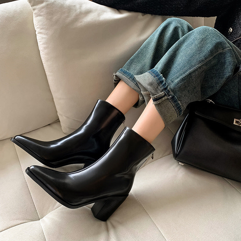 Bottines à talon carré