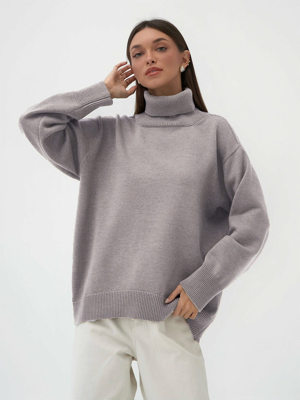 Pull Col Roulé Femme