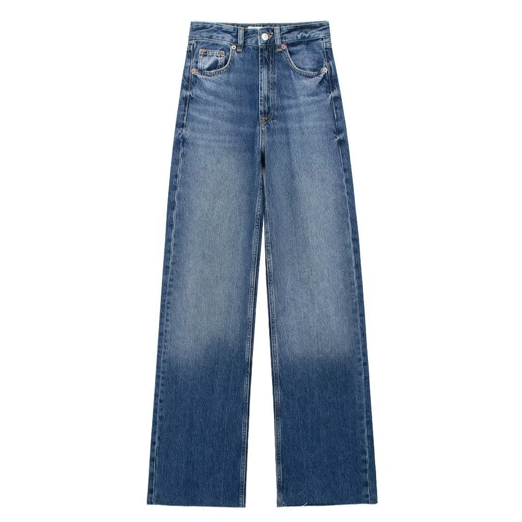 TAOP & ZA Spring New Women's Elegant Commuter High Waist Straight Jeans 6045224