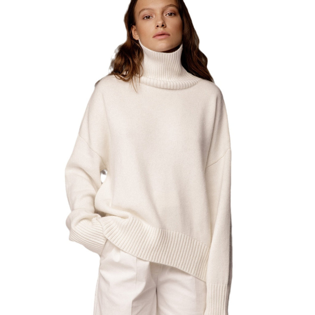 003 Amazon Russian Women's Thickeneded Knitwear Autumn And Winter Loose Turtleneck Knitwear European And American Autumn And Winter Women's Clothing