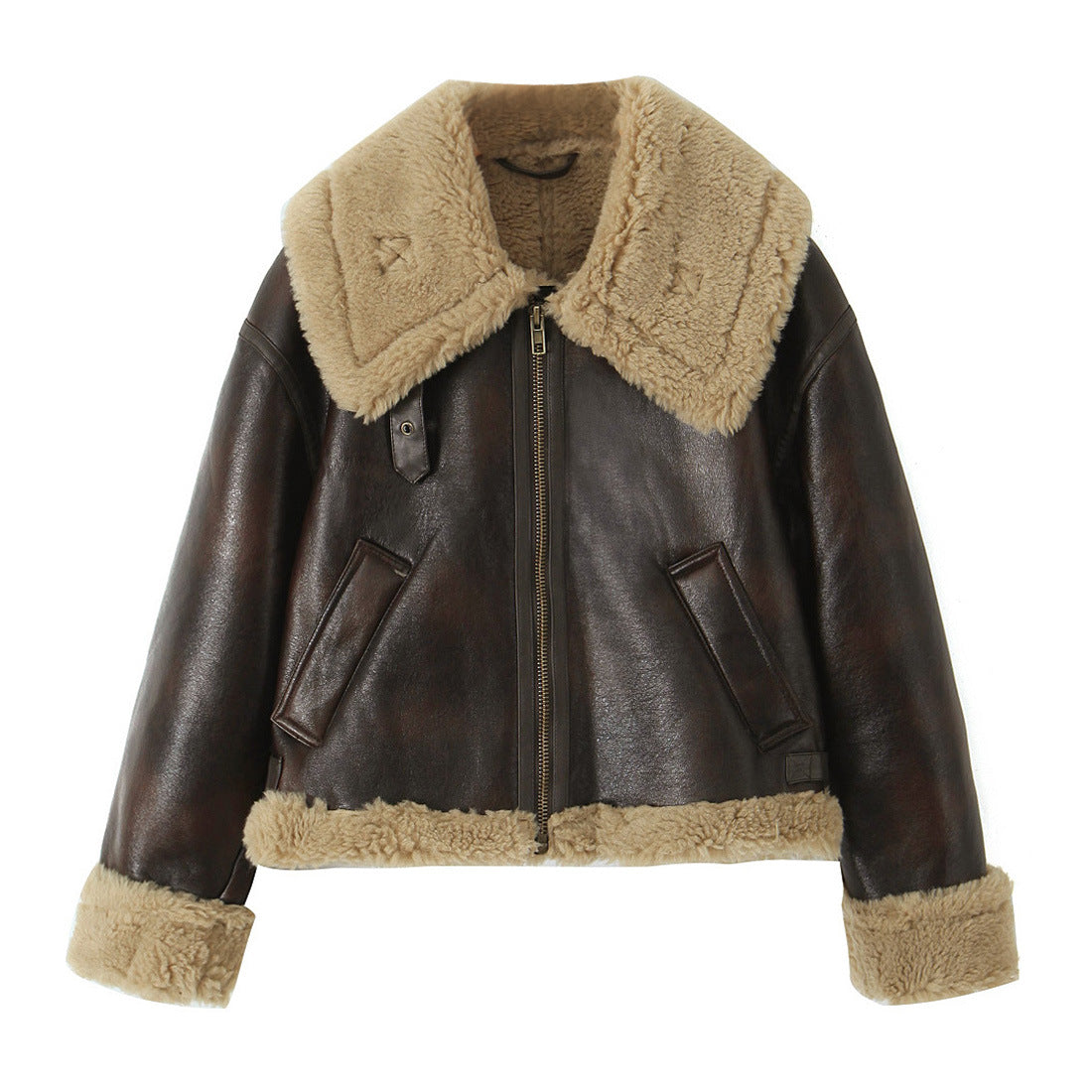 Fur Integrated Women's Jacket Lapel Short Autumn And Winter Wholesale Manufacturer Personalized Street Style Fur Integrated