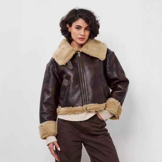 Fur Integrated Women's Jacket Lapel Short Autumn And Winter Wholesale Manufacturer Personalized Street Style Fur Integrated