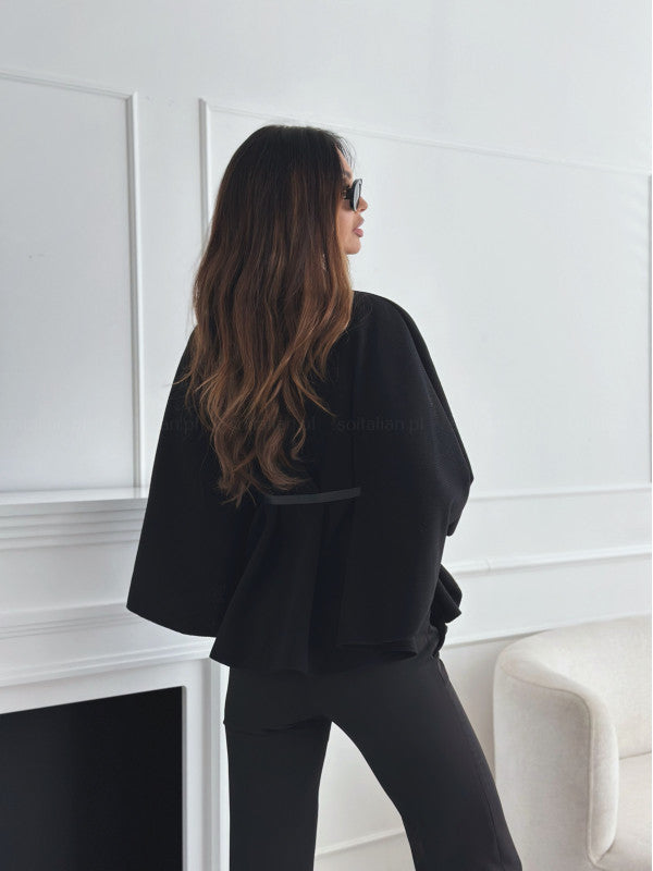 Manteau poncho en laine