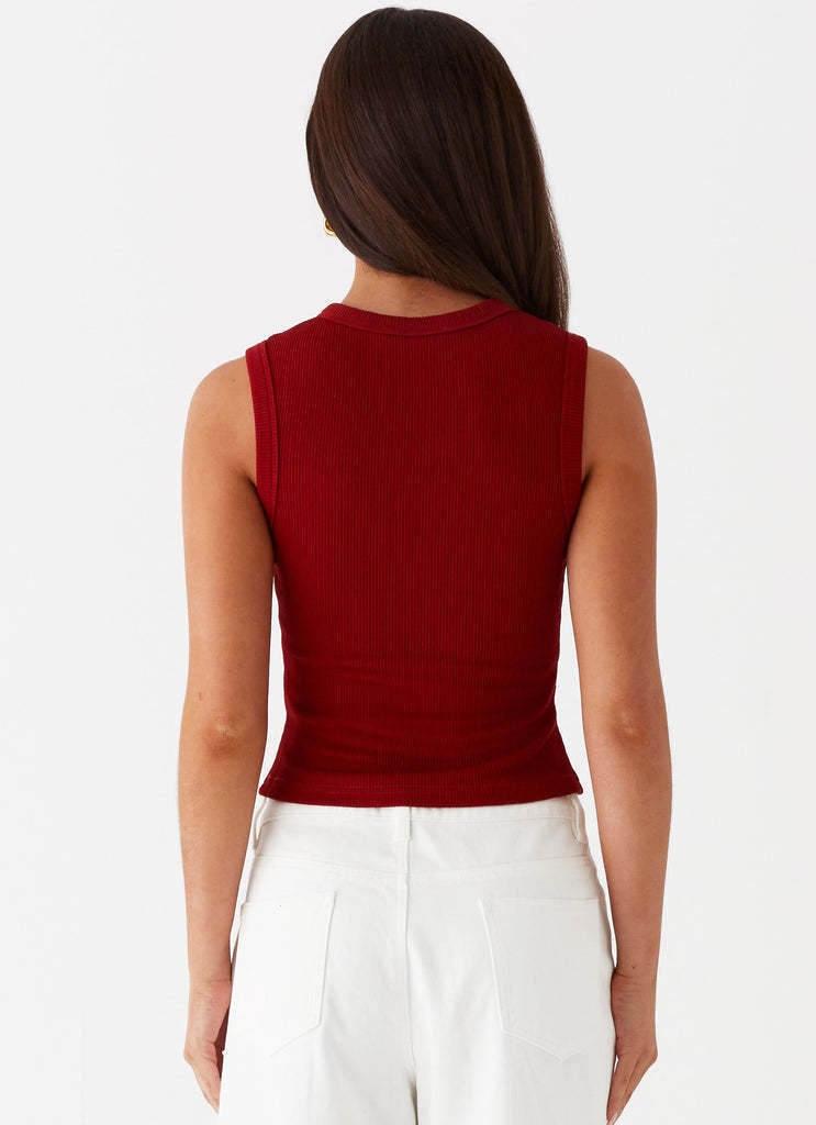 Débardeur côtelé à boutons