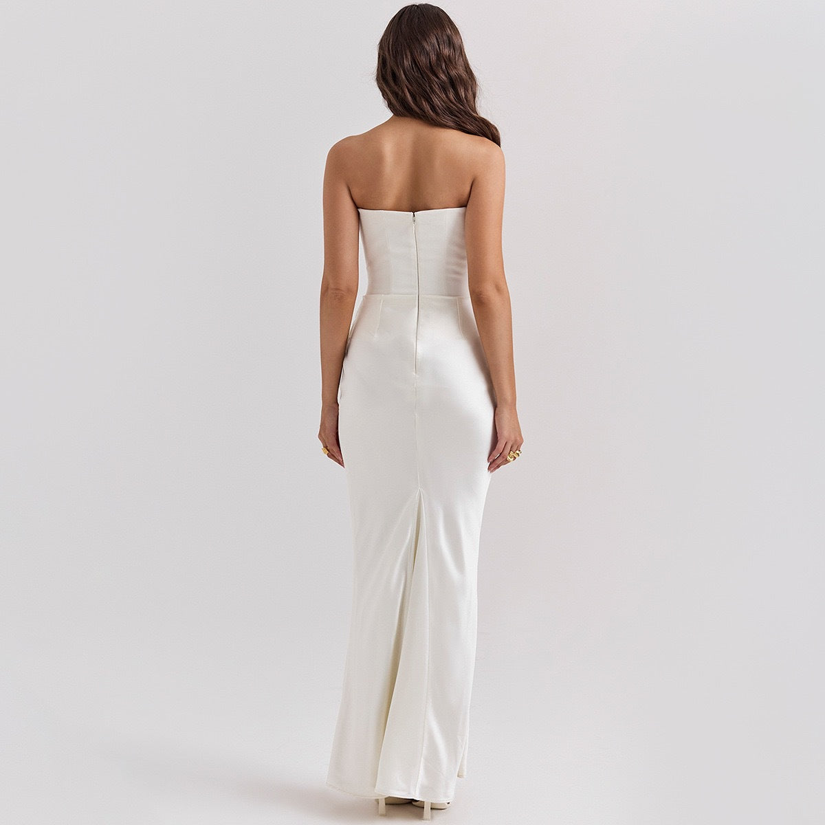 Robe Longue Bustier Drapée