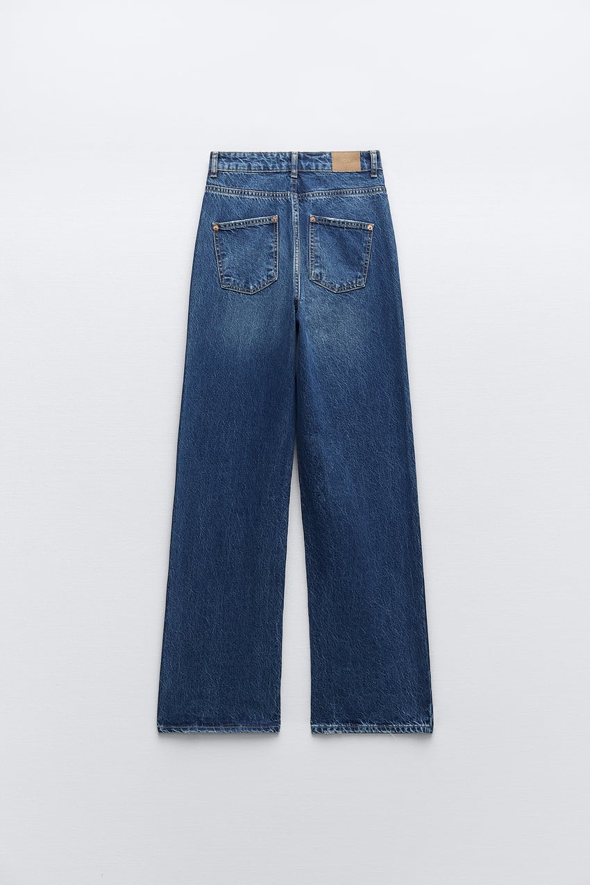 Jean droit large taille haute