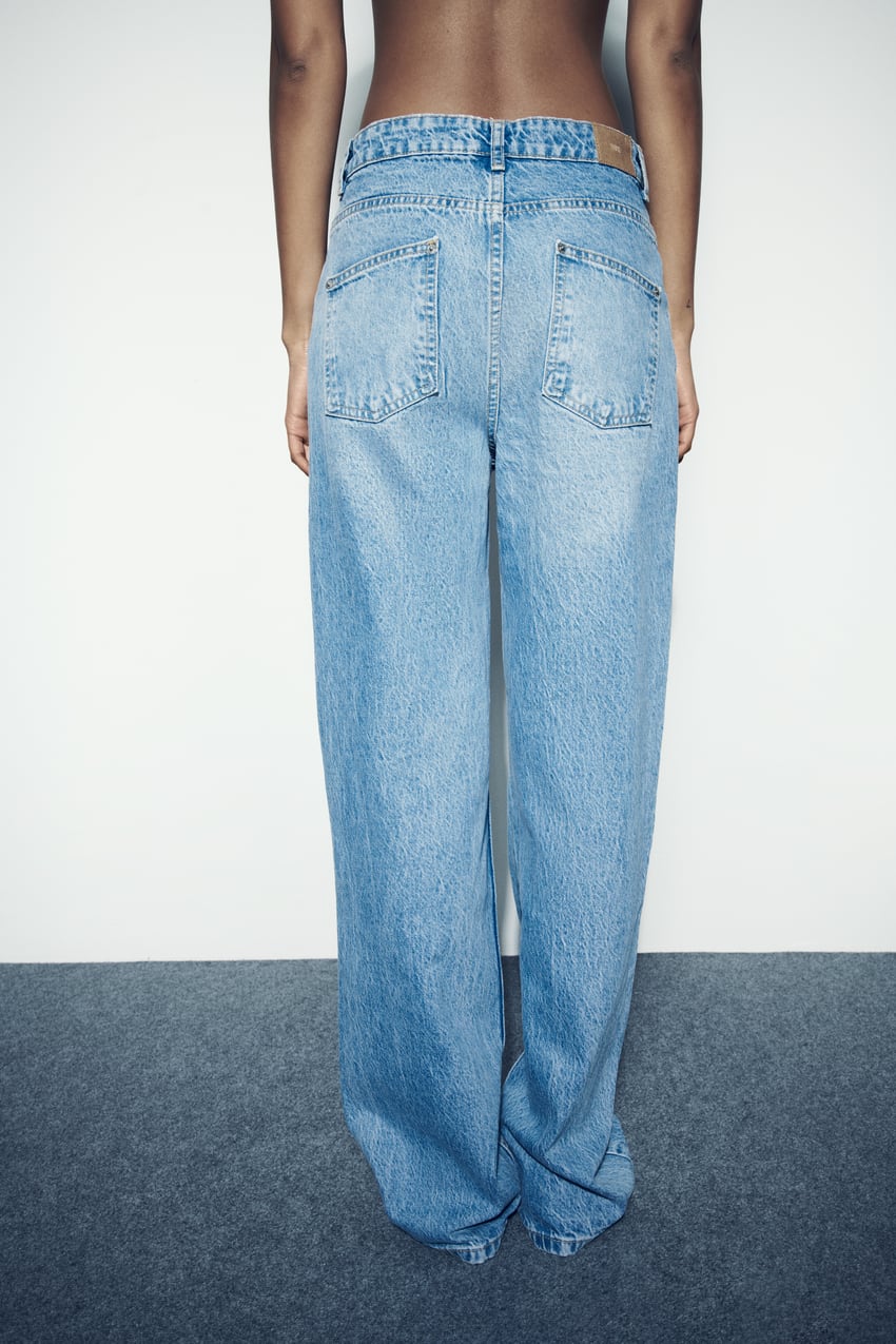 Jean droit large taille haute
