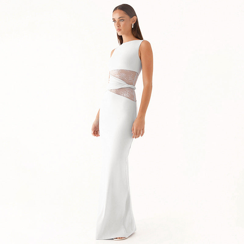 Robe Longue Asymétrique à Découpes