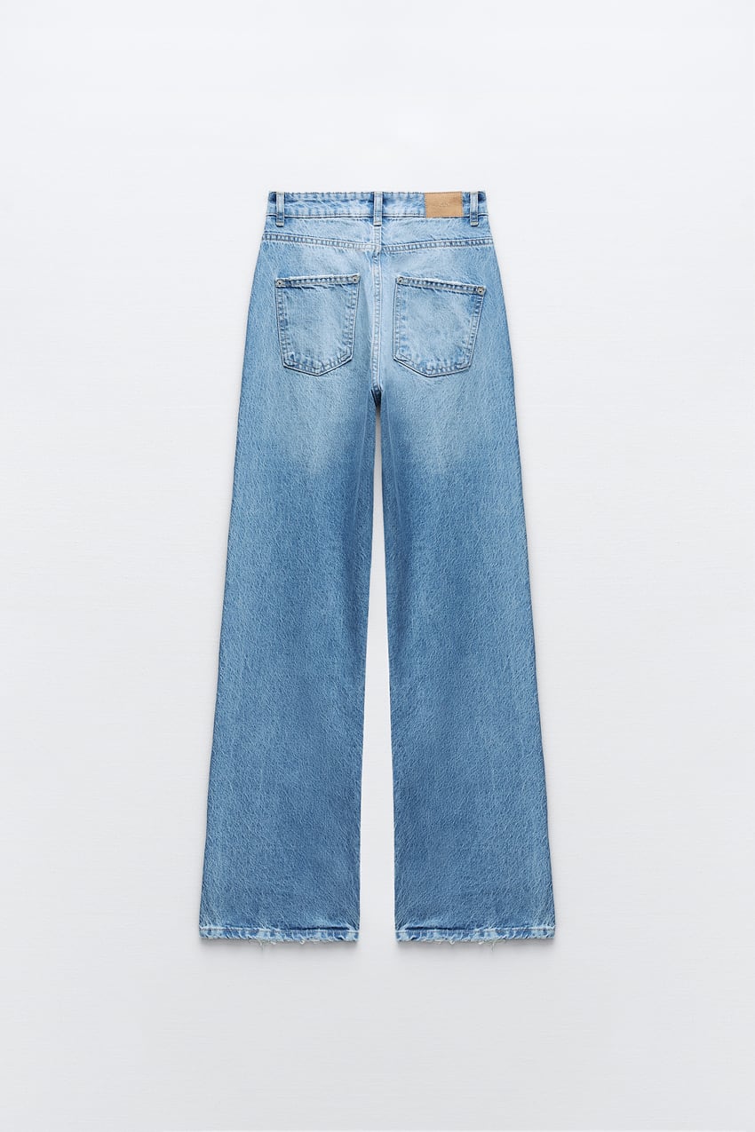 Jean droit large taille haute
