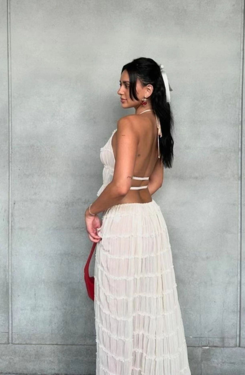Ensemble été blanc style bohème
