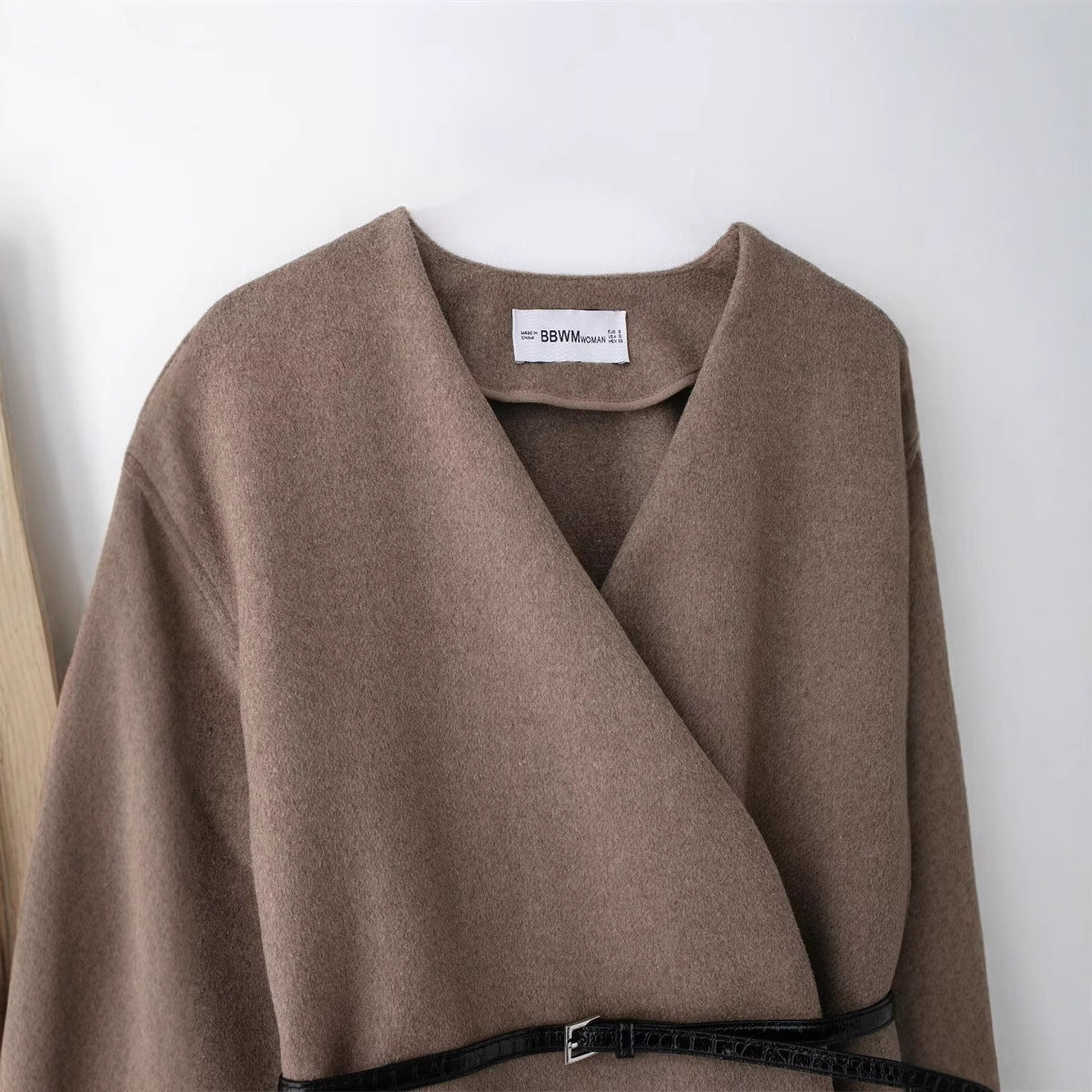 Foreign Trade 2024 Autumn New European And American Style Women's Fashion Casual Temperament With Belt Soft Coat 1255937