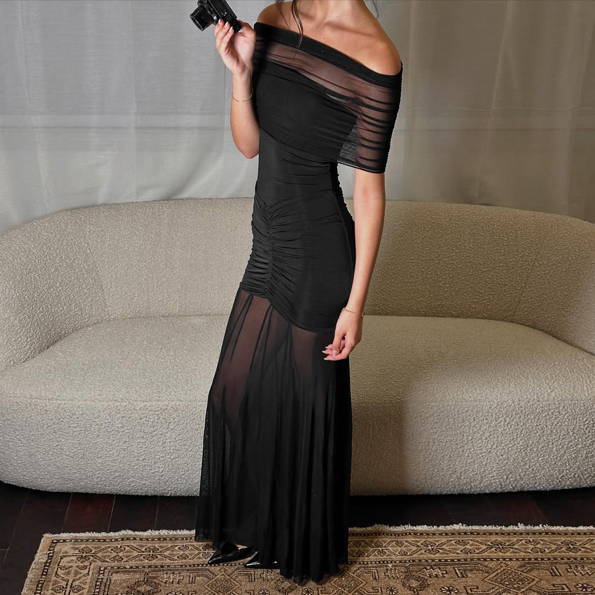 Robe Longue Épaules Dénudées