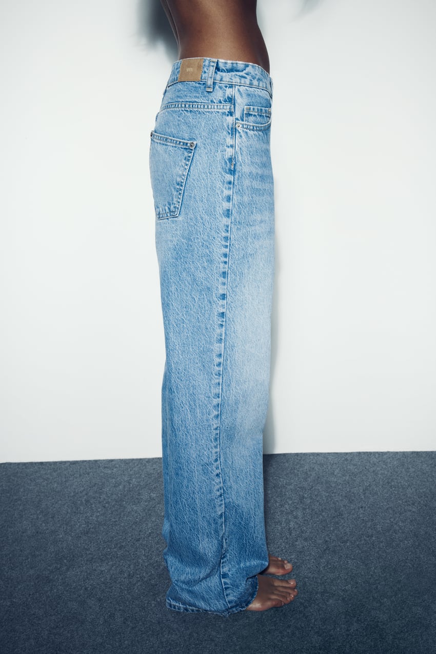 Jean droit large taille haute