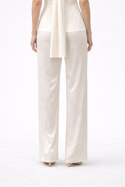 Pantalon fluide satiné