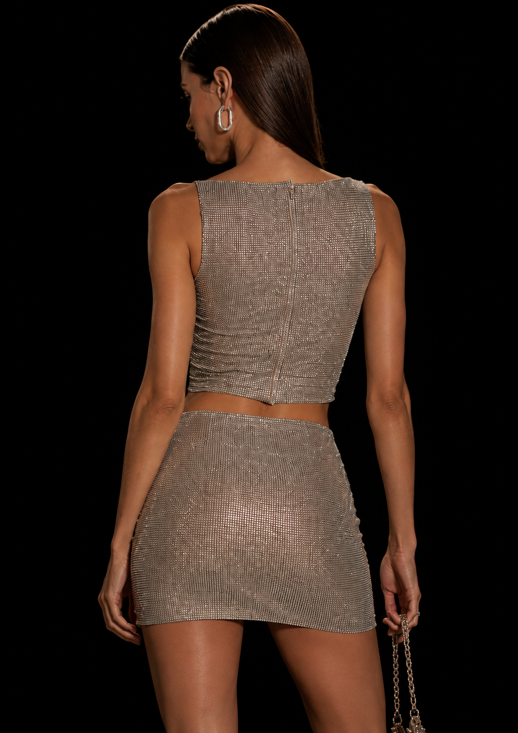 Ensemble champagne cristallisé