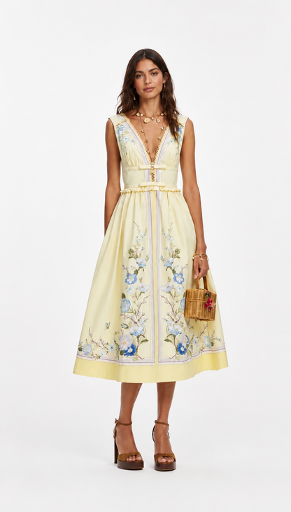 Robe midi floral