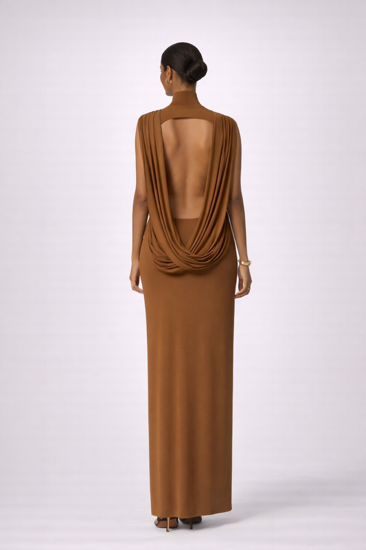 Robe Drapée Dos Nu