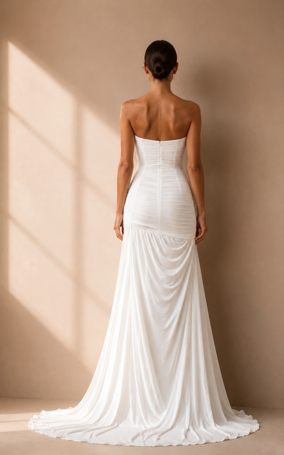 Robe Longue Bustier Drapée