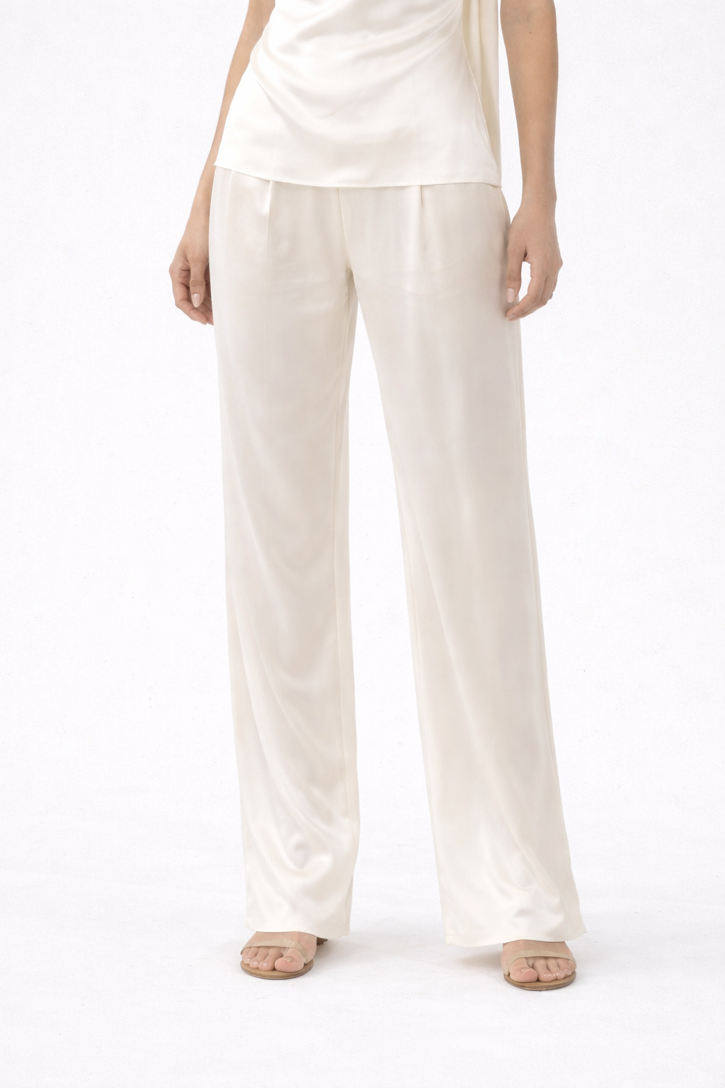 Pantalon fluide satiné