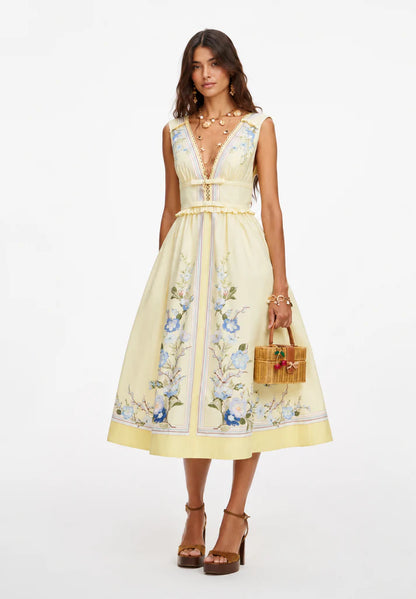 Robe midi floral