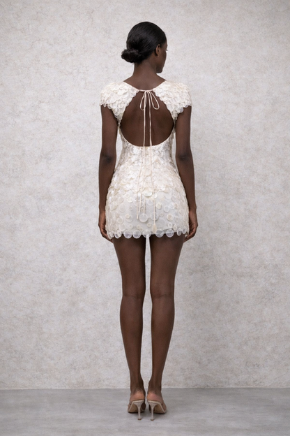 robe courte nacre – édition atelier